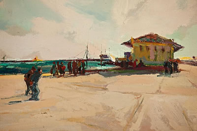 Sample artwork by Juan Bautista Porcar Ripolles (1888 - 1974), known for landscape, figure, portrait and genre painting - View similar artists and auction records