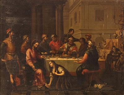 María Magdalena y Cristo en la casa de Simón, el fariseo