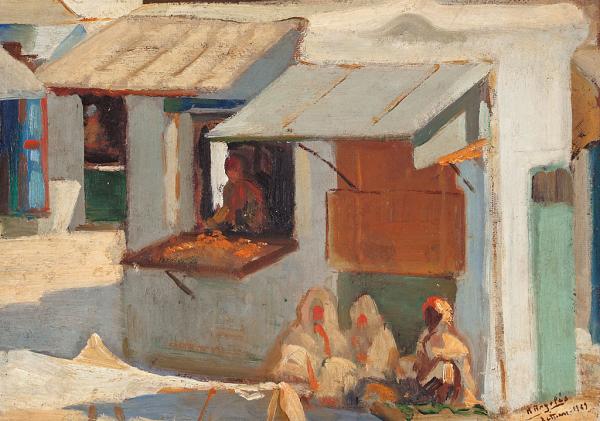 Escena urbana en Tetuán by Rafael Escriche Argeles - Auction record, sale price, and art valuation. Compare with similar artists and explore comparable artworks.
