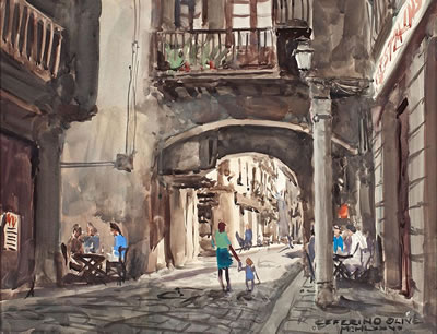 PORTAL DE LA CALLE CAPUTXES, BARCELONA by Ceferino Olive Cabre - Auction record, sale price, and art valuation. Compare with similar artists and explore comparable artworks.