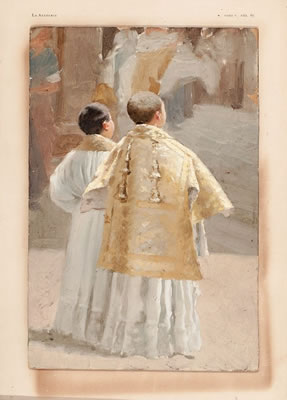 Monaguillos y Obispo by Francisco Galofre Oller - Auction record, sale price, and art valuation. Compare with similar artists and explore comparable artworks.