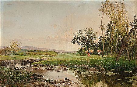 Sample artwork by Jose Maria Marques Garcia (1862 - 1936), known for landscape, portrait, and religious scenes - View similar artists and auction records