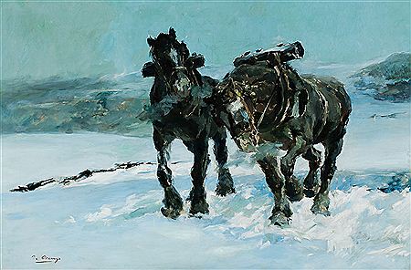 CABALLOS EN LA NIEVE