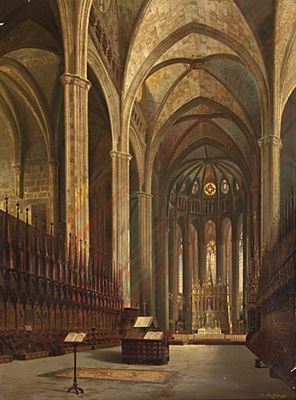 Interior de la catedral de Barcelona