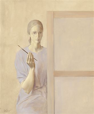 Portrait of Montserrat Gudiol Corominas: Self-portrait