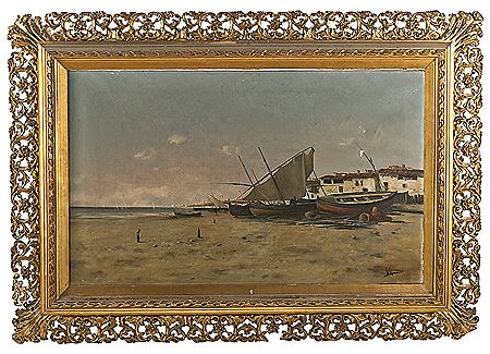 Beach with boats