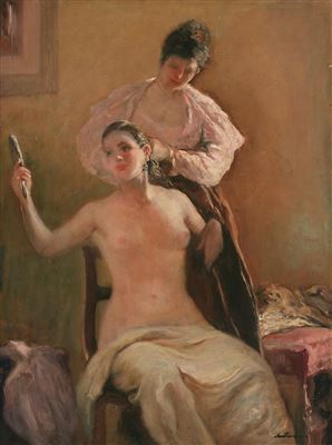 Escena de tocador