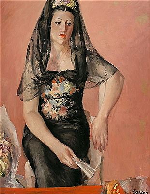 Young Woman on a Balcony