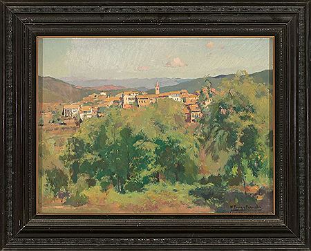 View of Viladrau by Bonaventura Puig Perucho - Auction record, sale price, and art valuation. Compare with similar artists and explore comparable artworks.