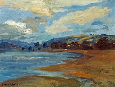 An extensive landscape view (Unfinished sketch on the reverse) by Edmund Montague Morris - Auction record, sale price, and art valuation. Compare with similar artists and explore comparable artworks.