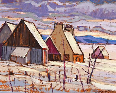 Two views: Laurentian Spring Time and Bas du fleuve by Marcel Fecteau - Auction record, sale price, and art valuation. Compare with similar artists and explore comparable artworks.