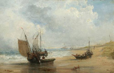 "Trawlers on Crosby Beach"
