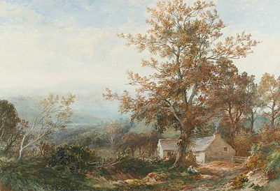 An Extensive Woodland Landscape with Figures by a Cottage by Albert Pollitt - Auction record, sale price, and art valuation. Compare with similar artists and explore comparable artworks.