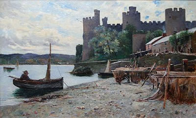 Conway Castle from the waterfront by Alexander Lawson - Auction record, sale price, and art valuation. Compare with similar artists and explore comparable artworks.