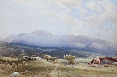 Extensive landscape with Langdale Pikes