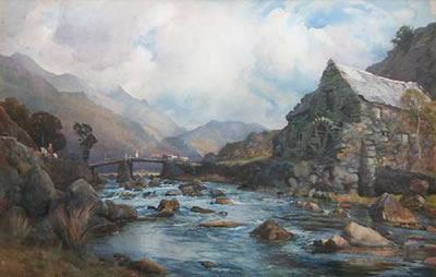 "An Old Welsh Mill Bedgellert" by Samuel Towers - Auction record, sale price, and art valuation. Compare with similar artists and explore comparable artworks.