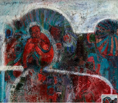 "Sunshades (Parasols)" by Selwyn Jones - Auction record, sale price, and art valuation. Compare with similar artists and explore comparable artworks.
