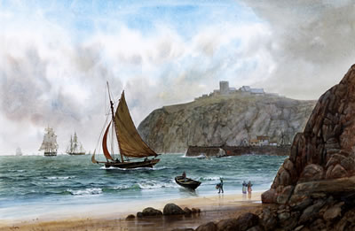 The harbours at Whitby and Scarborough, a pair (2)