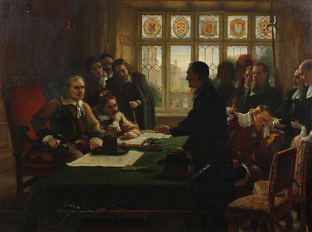 'A Deputation of Ministers and Elders Accompanied by the Dutch Ambassador Petitioning the Lord Protector Cromwell..
