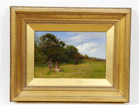 Maids and cattle in a meadow by Creswick Boydell - Auction record, sale price, and art valuation. Compare with similar artists and explore comparable artworks.