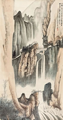 WATERFALL AND MOUNTAINS by Yunsheng Sun - Auction record, sale price, and art valuation. Compare with similar artists and explore comparable artworks.