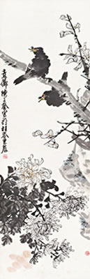 CHRYSANTHEMUM AND STARLING