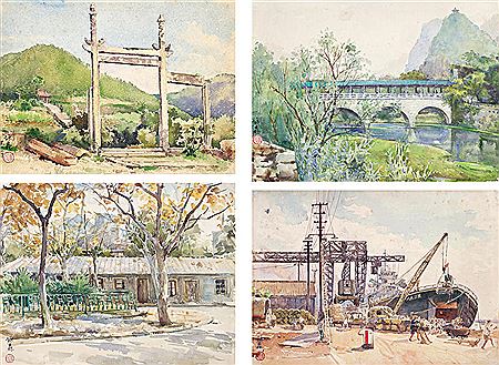 LANDSCAPE (A SET OF FOUR) by Yongzhen Li - Auction record, sale price, and art valuation. Compare with similar artists and explore comparable artworks.