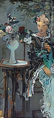 A LADY APPRECIATING MUSIC
