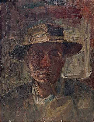 Portrait of Te-Wang Chen: SELF-PORTRAIT/KUAN-YIN MOUNTAIN SEEN FROM TIAN-MU (double-sided painting)