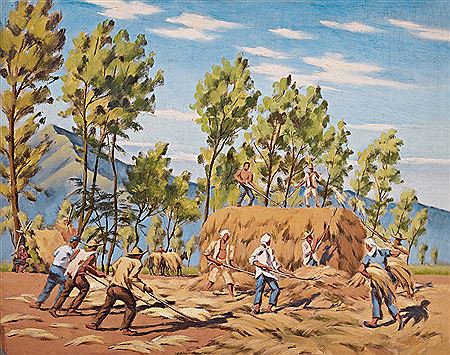 ON THE THRESHING GROUND by Xingzhi Xu - Auction record, sale price, and art valuation. Compare with similar artists and explore comparable artworks.