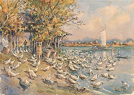 Sample artwork by Sitong Pan (1903 - 1980), known for painting - View similar artists and auction records