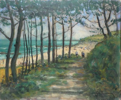 Plage Le Guen, Erquy 1959 by Geo Pincemin - Auction record, sale price, and art valuation. Compare with similar artists and explore comparable artworks.