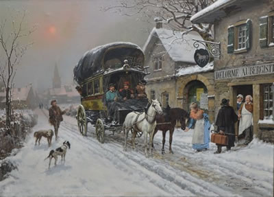 Départ de l"auberge, route de Saint Sauveur près Lyon by Theodore Levigne - Auction record, sale price, and art valuation. Compare with similar artists and explore comparable artworks.
