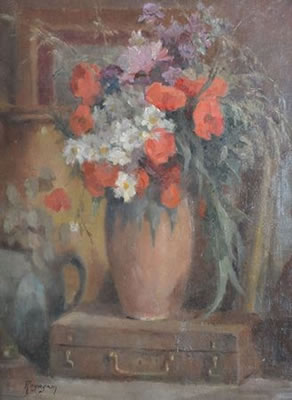 Bouquet champêtre à la boîte de peinture