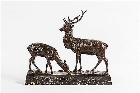 Cerf et biche