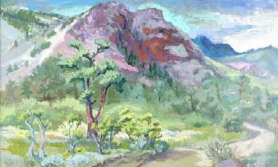 Sample artwork by Verna Versa (1926 - 2005), known for landscape painting-mountains, murals - View similar artists and auction records