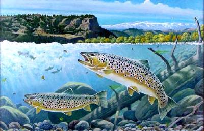 Sample artwork by Ron Jenkins (Born 1932), known for wildlife, fishing scene and marine painting illlustration - View similar artists and auction records
