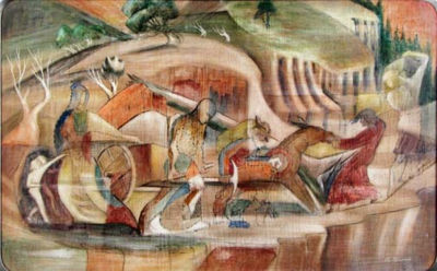 Mural Study - Pioneer Theme