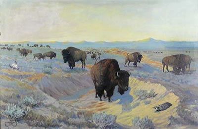"The Buffalo Range" by Benjamin Dewey Tittsworth - Auction record, sale price, and art valuation. Compare with similar artists and explore comparable artworks.