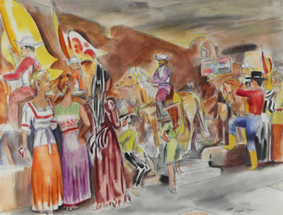 Parade by Hayes Lyon - Auction record, sale price, and art valuation. Compare with similar artists and explore comparable artworks.