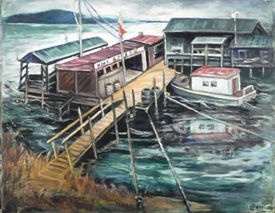 "Boat Docks" by Carrie Pattison - Auction record, sale price, and art valuation. Compare with similar artists and explore comparable artworks.