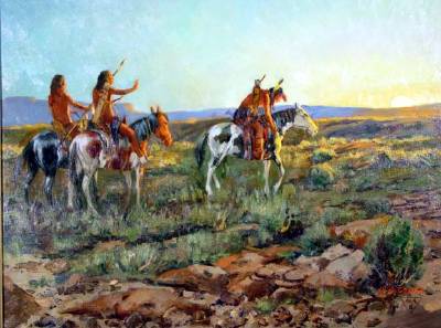 On the Trail of the Buffalo by Marco Gomez - Auction record, sale price, and art valuation. Compare with similar artists and explore comparable artworks.
