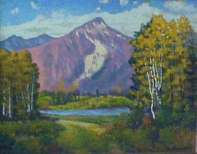 Mountain Scene by Harold Skene - Auction record, sale price, and art valuation. Compare with similar artists and explore comparable artworks.