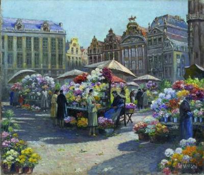 Marché aux fleurs à Bruxelles