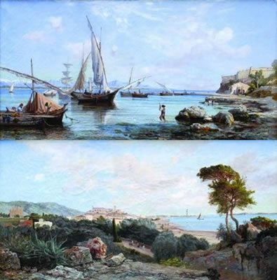 Vues d'Antibes (a pair) by Henri-Arthur Bonnefoy - Auction record, sale price, and art valuation. Compare with similar artists and explore comparable artworks.