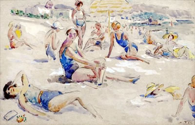 Baigneuses sur la Promenade