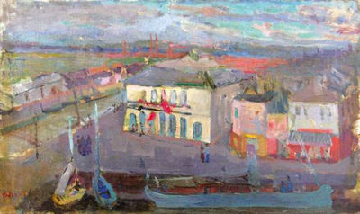 Vue d'un port by Zygmunt Schreter - Auction record, sale price, and art valuation. Compare with similar artists and explore comparable artworks.