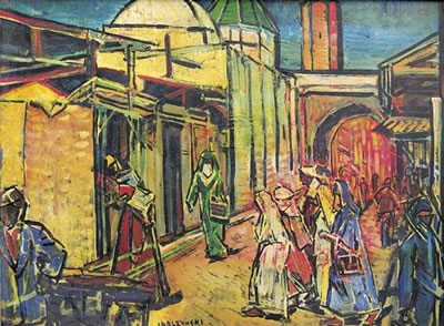 Rue animée dans une ville orientale