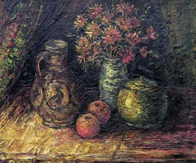 Nature morte aux fleurs et à la cruche