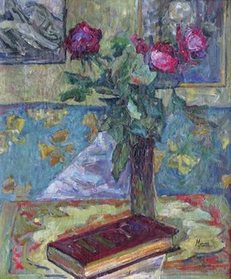 Nature morte au bouquet de roses